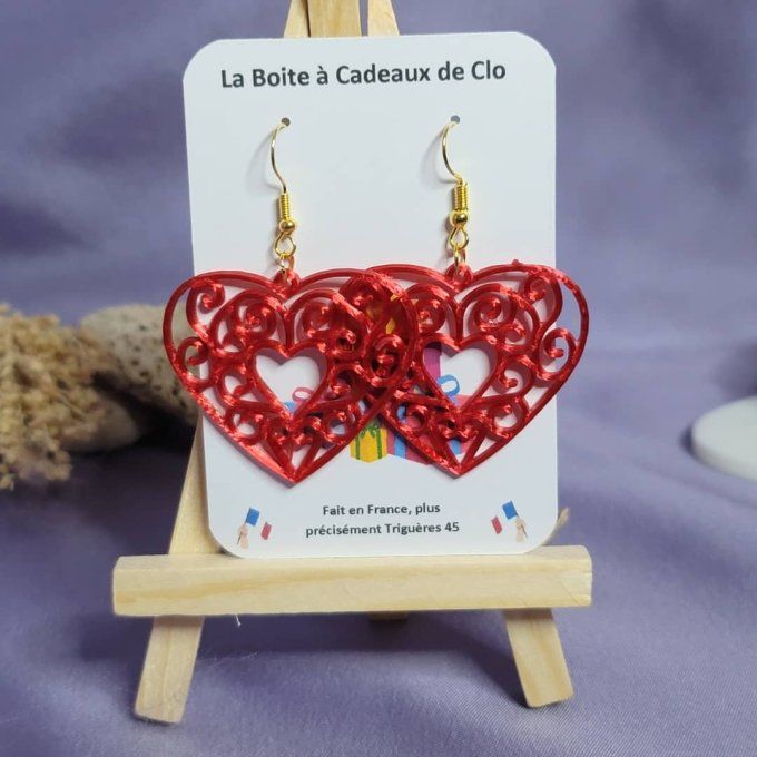 boucles d'oreilles 3D