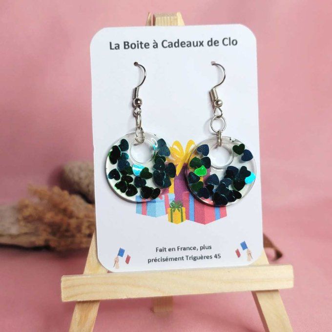 Boucles d'oreilles en résine